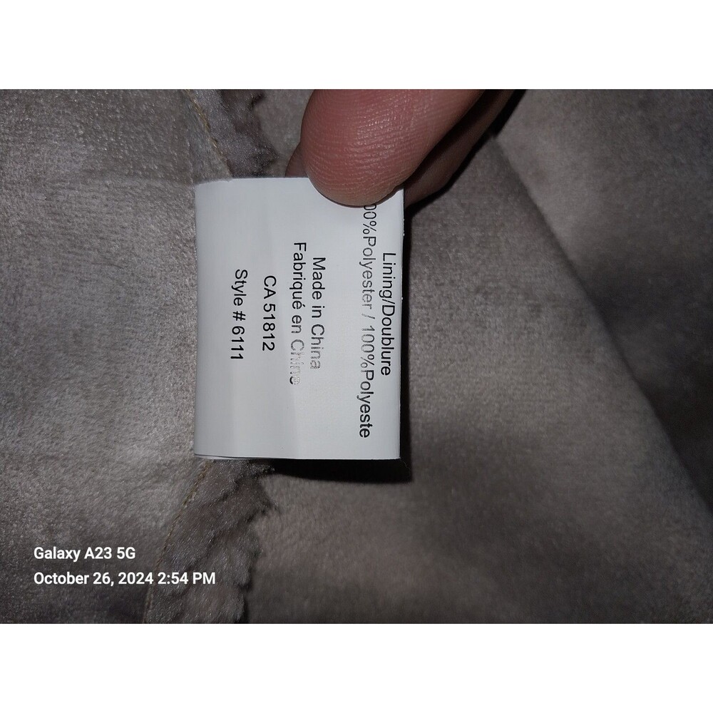 Ameri Mode Women's Large Gray Textured Faux Fur J… - image 7